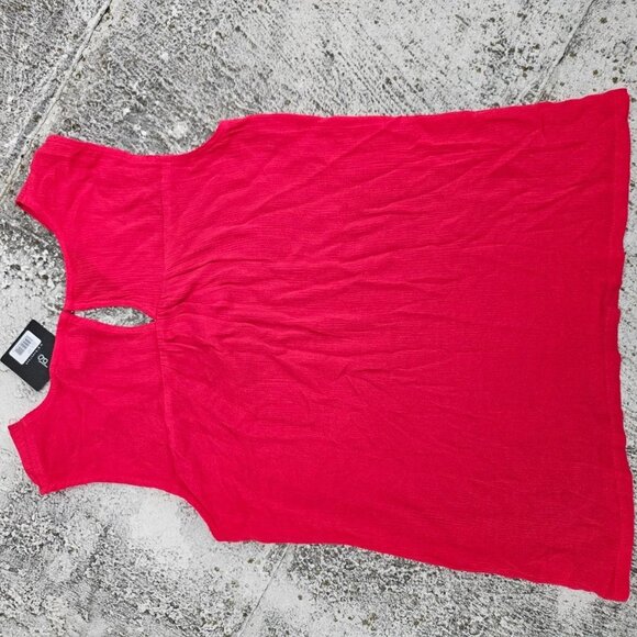 GL by Gibson Look Women Top Red V Neck Sleeve Less Blouse Shirt Size S NWT Bran - Picture 6 of 11